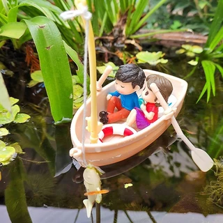 COD ภูมิทัศน์ตู้ปลา ขนาดเล็ก DIY โมเดลเรือตกปลาจําลอง ของเล่นสําหรับเด็ก ตกแต่งตู้ปลา 3PCS เครื่องประดับ PVC