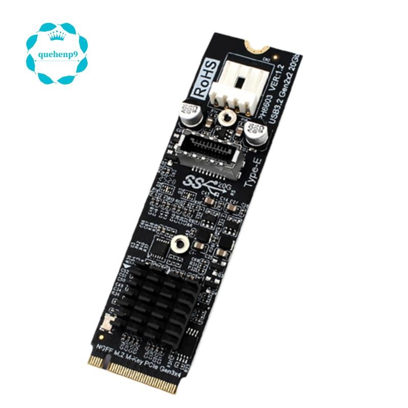 [Fast Q9]M. 2 NVME PCIe ประเภท C & Type E USB 3.2 แผงด้านหน้าอะแดปเตอร์การ์ด 20Gbps สําหรับเมนบอร์ดส