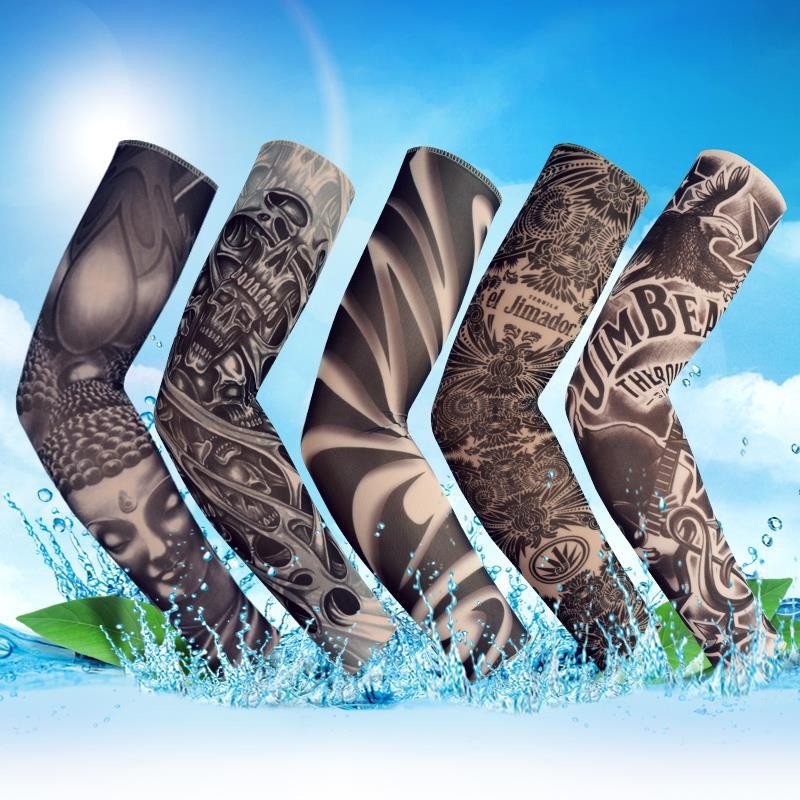 Hot Sale#Tattoo Arm Sleeves Floral Arm Sleeves Tattoo Men Women Cool Sleeves Summer Cycling Driving 