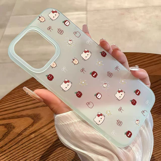 จัดส่งในพื้นที่ เคสมีน้ำค้างแข็งTPU รู้สึกดี มีสีสัน For IPhone16 15 14 13 11 7 8 plus Pro Promax X XR XSMAX DKMS216