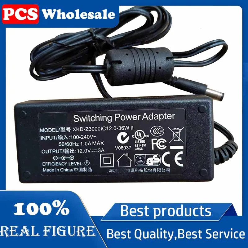 อะแดปเตอร์แปลงไฟ 12V3A แหล่งจ่ายไฟมอนิเตอร์ XKD-Z3000IC12.0 36W II เครื่องชาร์จ
