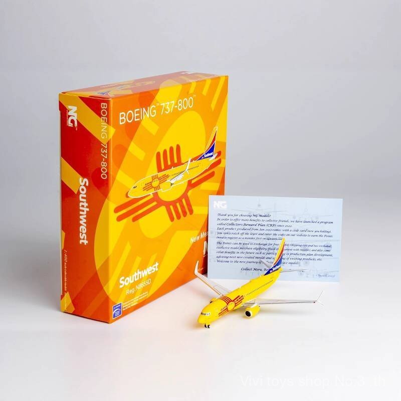 {ของเล่นสดใส} รุ่น NG 1/400 N8655D American Southwest Airlines B737-800/w โมเดลเครื่องบินโลหะผสม 250
