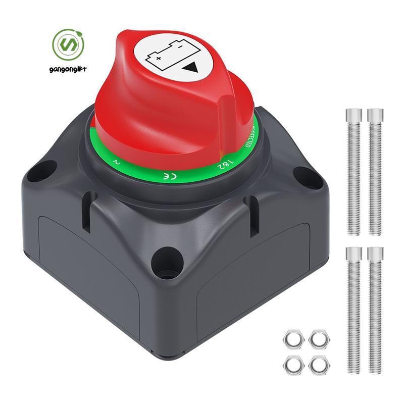 [gangong1kr]12V-48V 1-2-Both-Off สวิตช์ตัดการเชื่อมต่อแบตเตอรี่สําหรับรถยนต์, มารีน, เรือ, RV, สวิตช