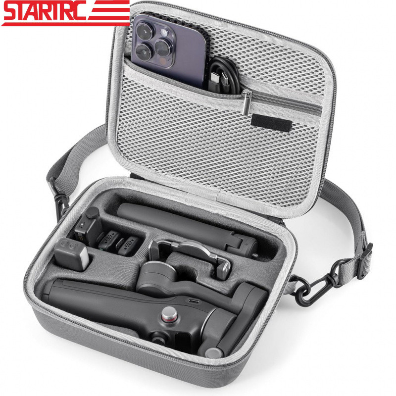 สําหรับ DJI Osmo Mobile 8 กระเป๋าสะพายแบบพกพา PU กันน้ํา DJI OM8, OM7 Universal Joint Stabilizer กระเป๋าเก็บ