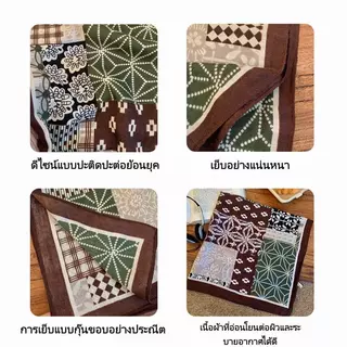 Halo studio พร้อมส่ง🔥ผ้าคลุมศีรษะผ้าฝ้ายและผ้าลินินพิมพ์ลายย้อนยุคแบบอเมริกัน ผ้าพันคอสำหรับเด็กผู้หญิงแนวฮิปฮอปแบบบาง（70*70cm）