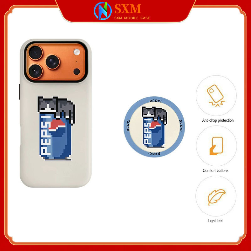 IPhone 17 Pro Max Pepsi Black Magnetic Film เคสโทรศัพท์ 2-in-1 เข้ากันได้กับ iPhone 17/16/15/14/13/1