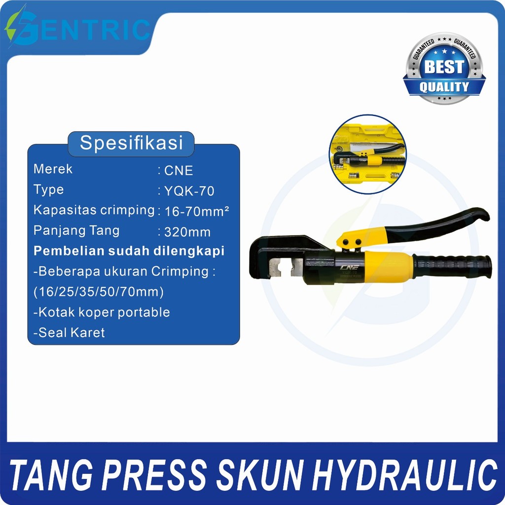 YQK-70 HYDRAULIC SKUN PRESS PLIERS (4-70mm2) คุณภาพดีที่สุด