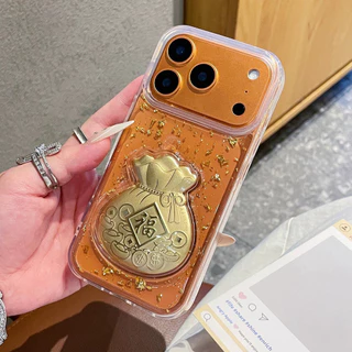 3D Lucky Bag GoldFoil เรซิ่นเคสโทรศัพท์สําหรับ iPhone 17 Pro Max 17 Air 16 Plus 15 14 13 12 11 กันกระแทกป้องกันปลอก