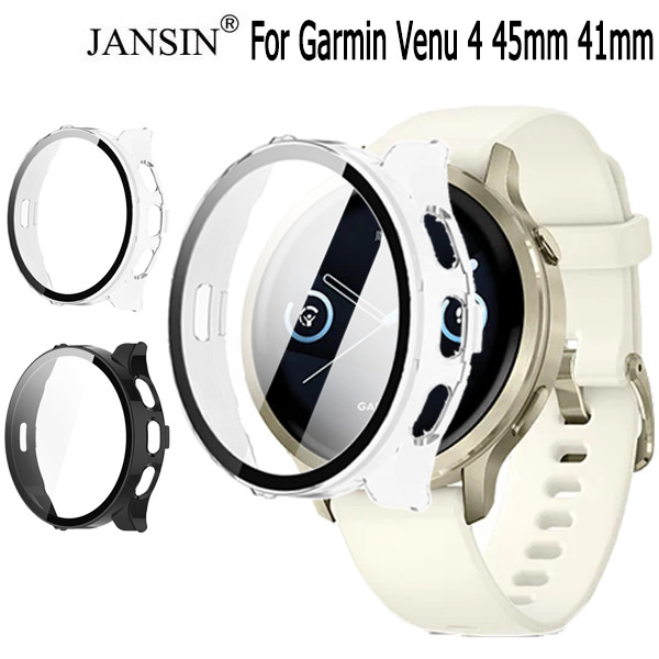เคส  สำหรับ Garmin Venu 4 45mm 41mm เคส ชนิด PC แข็ง กระจกนิรภัย กันกระแทก