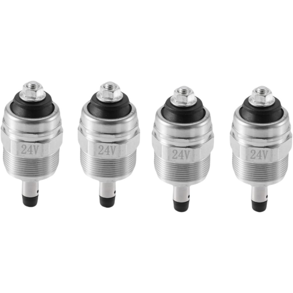 24V 4PCS การใช้ปิดโซลินอยด์วาล์ว 146650-0820 1466500820 สําหรับเครื่องยนต์ Cummins 5.9L 1988-1993 อะ