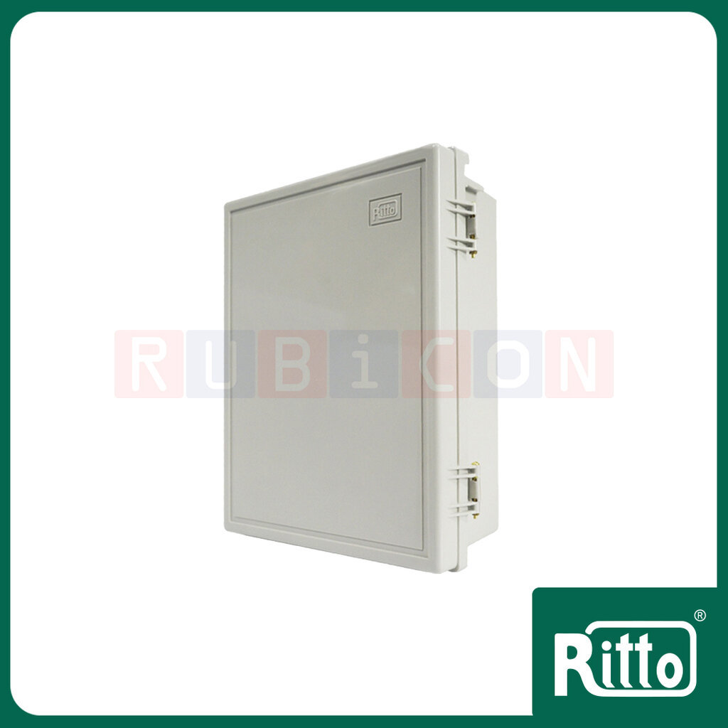 "RITTO" EU 3 กล่องพลาสติกพร้อมแผ่นในสำหรับยึดอุปกรณ์ แบบฝาทึบ (พลาสติก ABS) ขนาด : W300xH410xD150 mm.