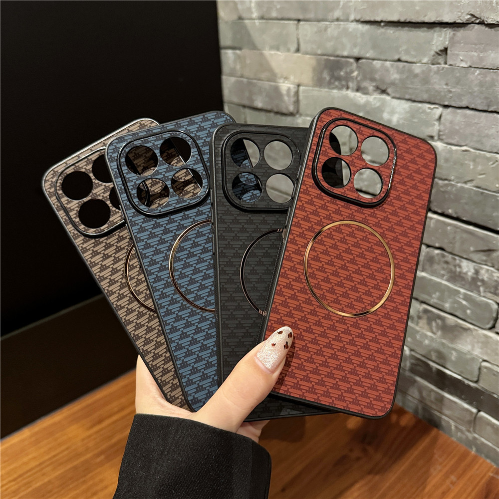 หรูหราหนังแม่เหล็กชาร์จ Soft TPU สําหรับ Xiaomi 15T Pro Mi17 Pro Max Xiaomi 15ultra 14ultra ฝาครอบโท