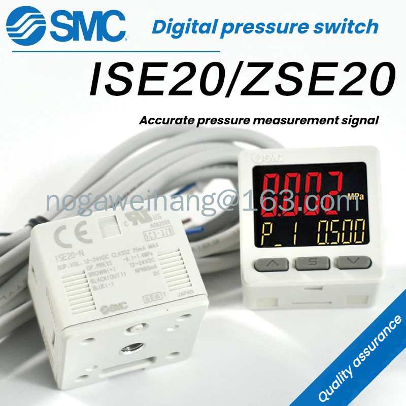 SMC สวิตช์แรงดันจอแสดงผลดิจิตอล ISE20-N-M5-L เครื่องวัดความดันลบสูญญากาศ ZSE20F-N/PP/M-M5/01-LD