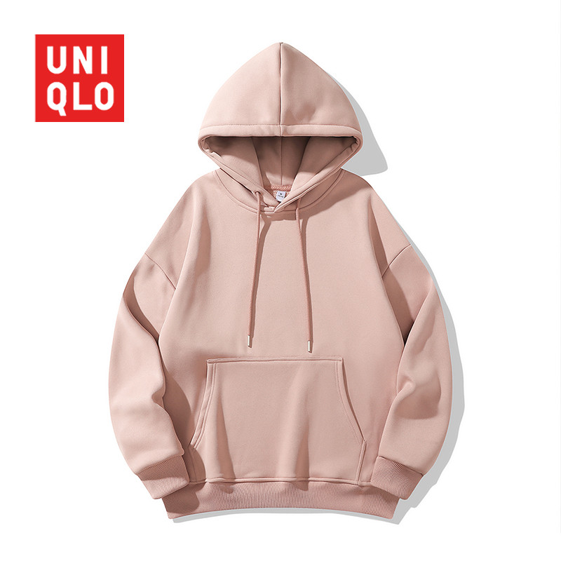 UNIQLO เสื้อฮู้ด กันหนาวสำหรับผู้หญิง ฤดูใบไม้ร่วงและฤดูหนาว