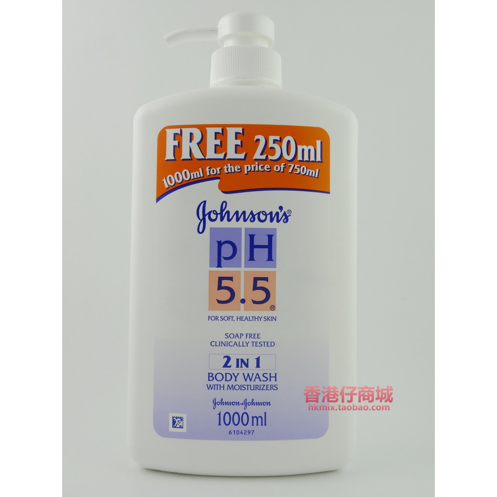 Hong Kong Johnson & Johnson ph5.5 Two-in-One Moisturizing Body Wash ทําความสะอาดผิวให้ความชุ่มชื้น 1
