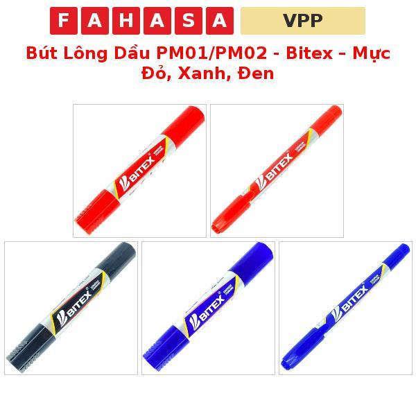 ปากกาพู่กันน้ํามัน PM01/PM02 - Bitex – หมึกแดง น้ําเงิน ดํา