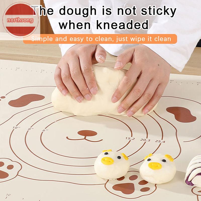 NOR 1 PC ซิลิโคน Pastry Mat Baking Mat Non-Stick Dough Mats Pastry Mats สําหรับ Rolling Dough พร้อมก