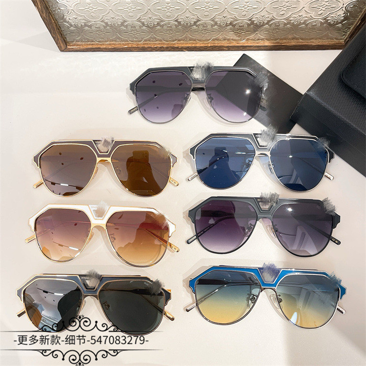 608Z DG# Double Bridge Toad Sunglasses for Women, Stylish Metal Sunglasses for Men DG2257