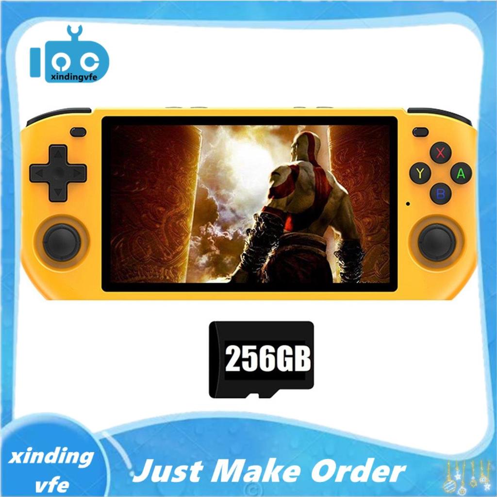 RGB10 Max3 Retro เกมคอนโซล 16G + 256G 5.0 นิ้วมือถือคอนโซลวิดีโอเกมสําหรับ MAME N64 Emulator ติดตั้ง