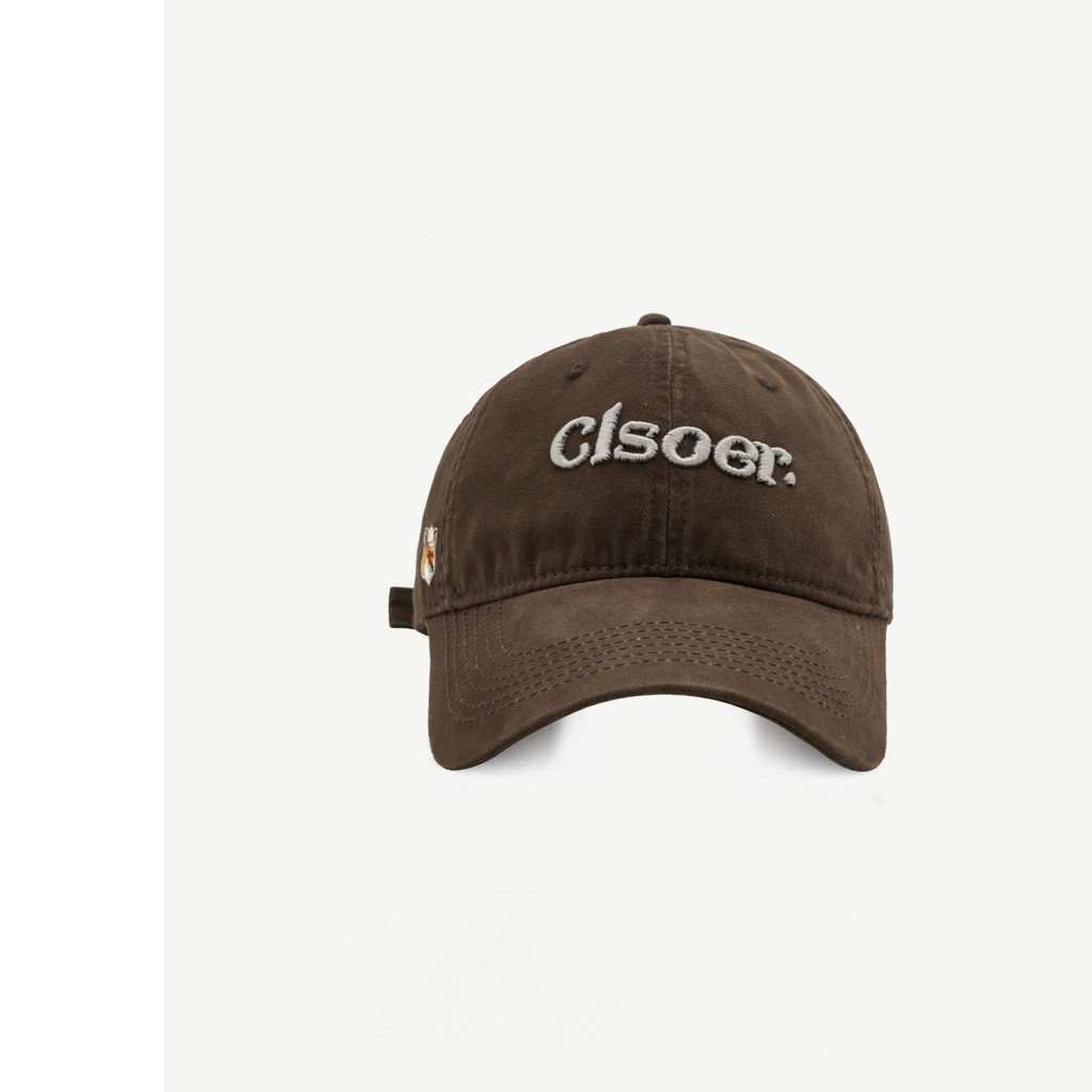 หมวกเบสบอล Maison Kitsune ลายตัวหนังสือฟอกซ์แบบสามมิติ ทรงนุ่มน่าสวมใส่ อินเทรนด์