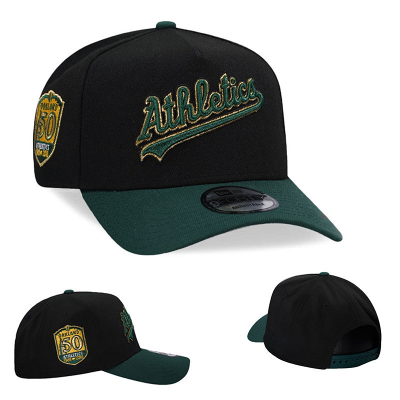 หมวกเบสบอล Oakland Athletics แบบปรับขนาดได้ สำหรับใส่ลำลอง