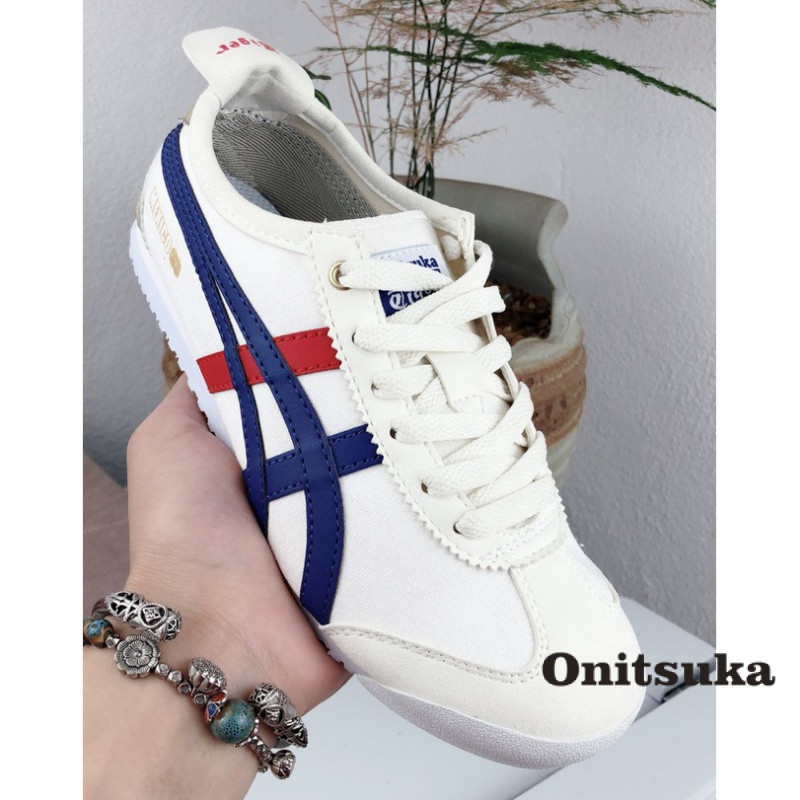 Asics Onitsuka Tiger (Onitsuka Tiger) Mexico 66 รองเท้าผ้าใบผู้ชายรองเท้าวิ่งผู้หญิงกันลื่น