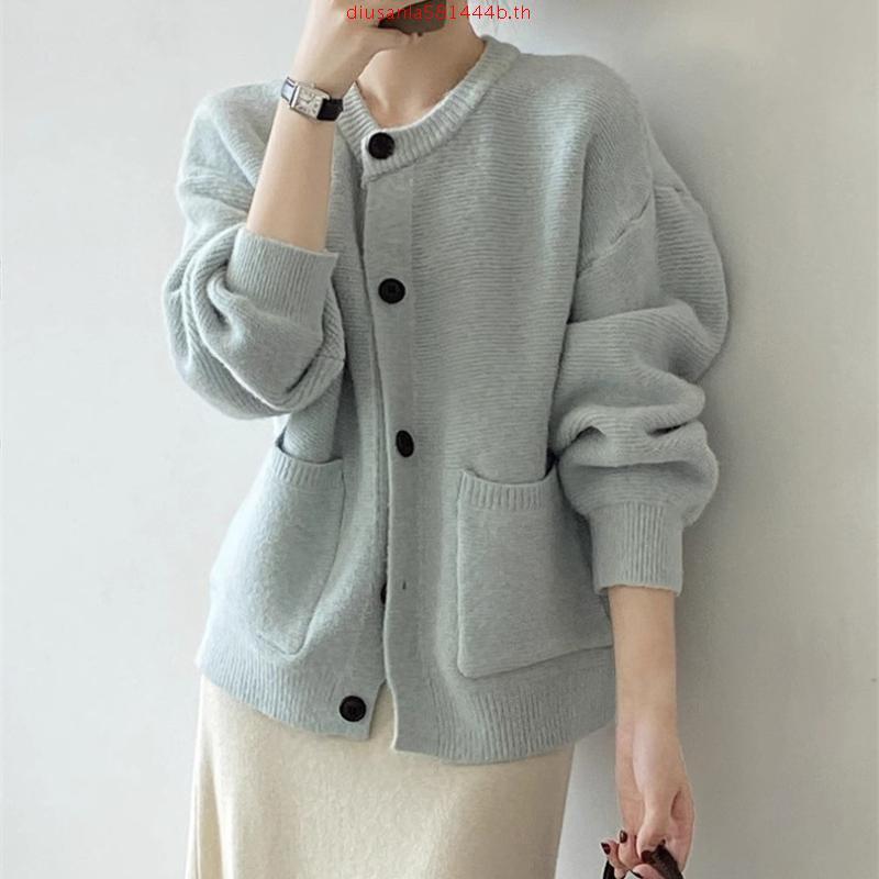 Bemingtop988(S-XL)-BMG Basic Cardigan – คาร์ดิแกนเรียบง่ายที่ใส่ได้ทุกวัน