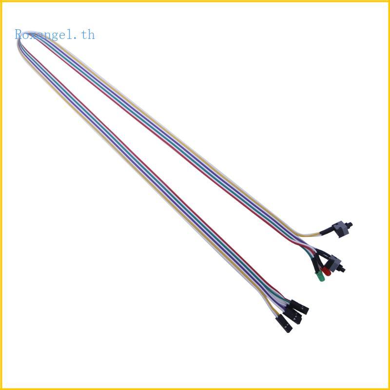 ROX 65 ซม.Slim Atx PC Compute เมนบอร์ดสายไฟเดิมในรีเซ็ตพร้อม LED