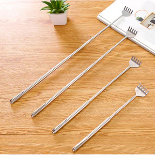 Ninashop ไม้เกาหลัง สแตนเลส แบบพกพา ยืดหดได้ แข็งแรง ทนทาน Stainless Steel Back Scratcher Telescopic