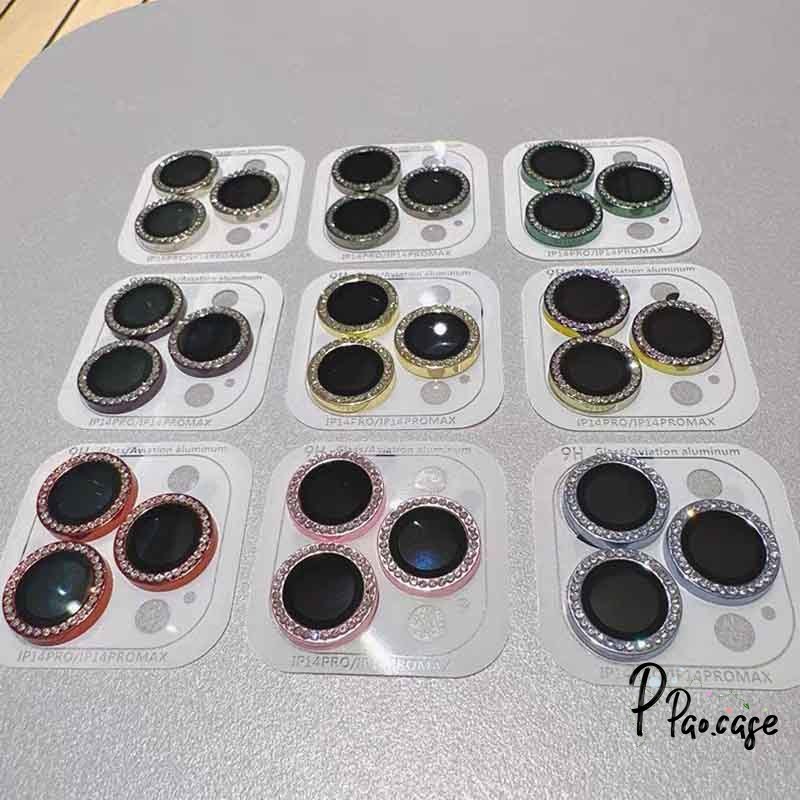 เคสไอโฟน 12 13mini 11 16 สำหรับ IPhone 17 AIR 13 15 11 16 14 Pro Max 15 16 14 Plus ฟิล์มเลนส์รวมลายจุดสีเพชรแบบเรียบง่าย