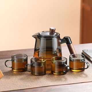 มูลค่าสูงหนาดอกไม้กาน้ําชาไม้ Handle ทนอุณหภูมิสูงในครัวเรือ…