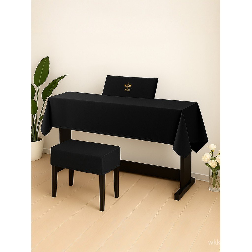 ผ้าคลุมพิアニโนและคีย์บอร์ดแบบยูนิเวอร์แซลสำหรับ 88 และ 61 คีย์ พอดีกับ Yamaha YDP145 ทำจากผ้ากำมะหยี่