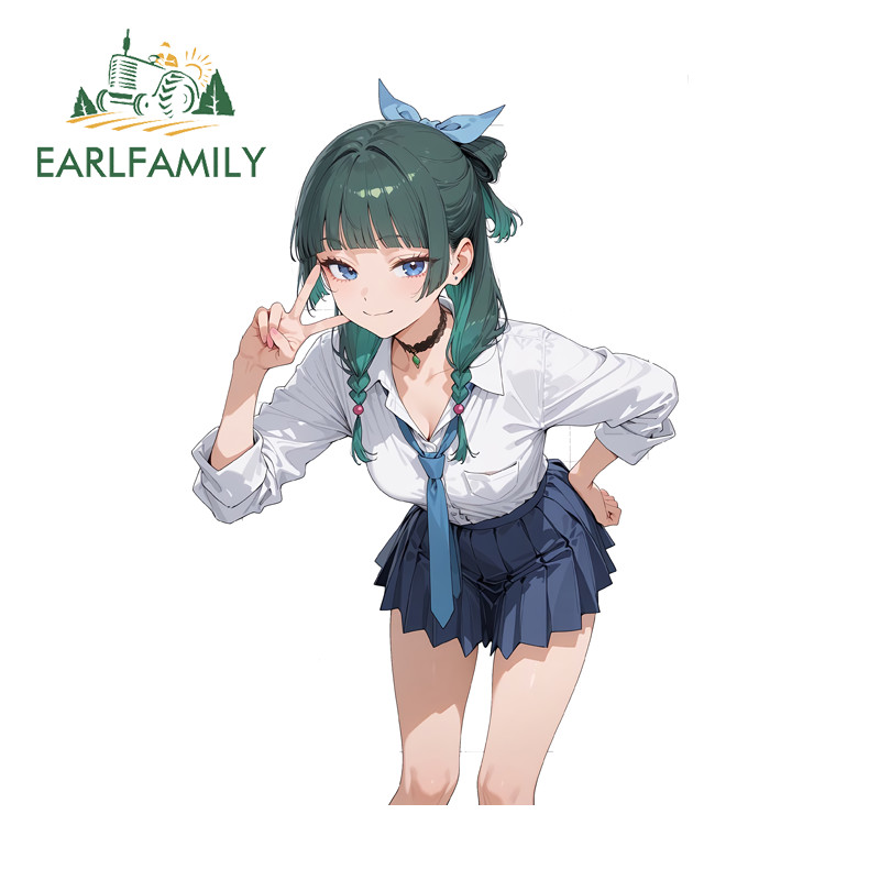 EARLFAMILY Apothecary Diaries Maomao สติกเกอร์รถ Kawaii VAN Caravan กันชน ATV รถบรรทุก JDM ไวนิล Dec