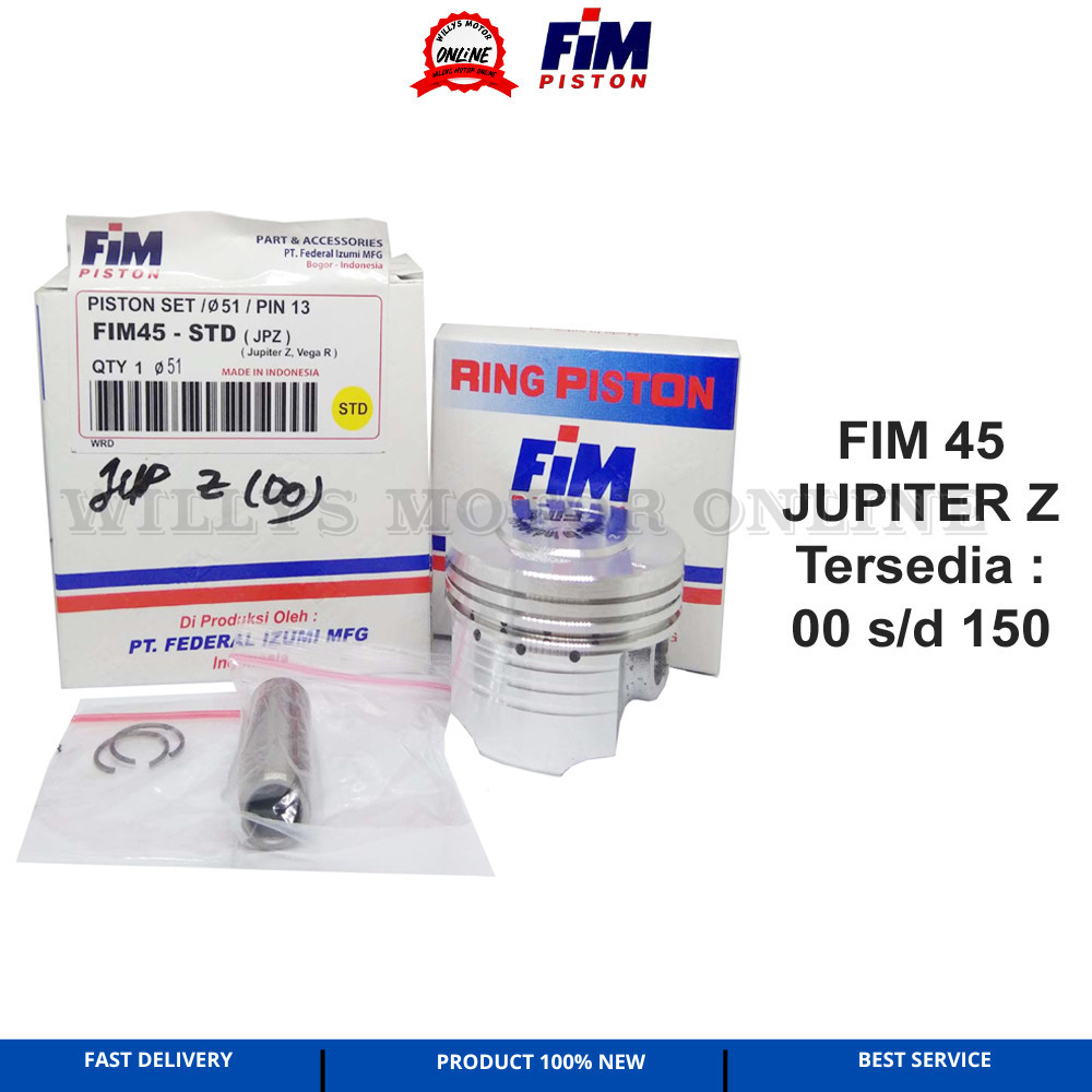 ชุดลูกสูบ JUPITER Z FIM IZUMI FIM45 00 25 50 100 150 SEHER JUPITER Z