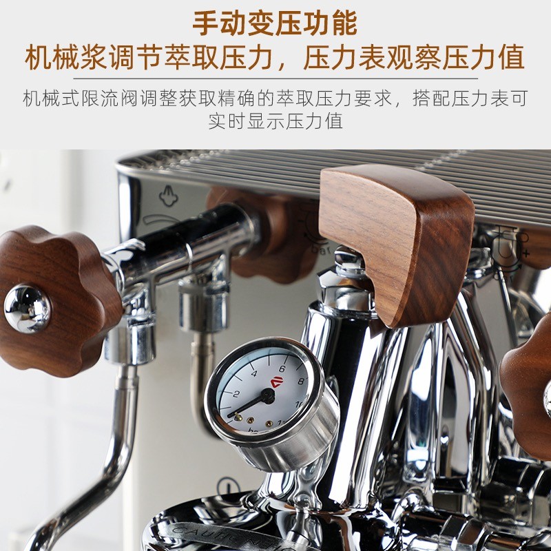 อิตาลี Lelit Bianca V3 เครื่องชงกาแฟหม้อแปลงคันโยกหม้อต้มคู่ PID ปั๊มโรตารี E61 กึ่งอัตโนมัติ