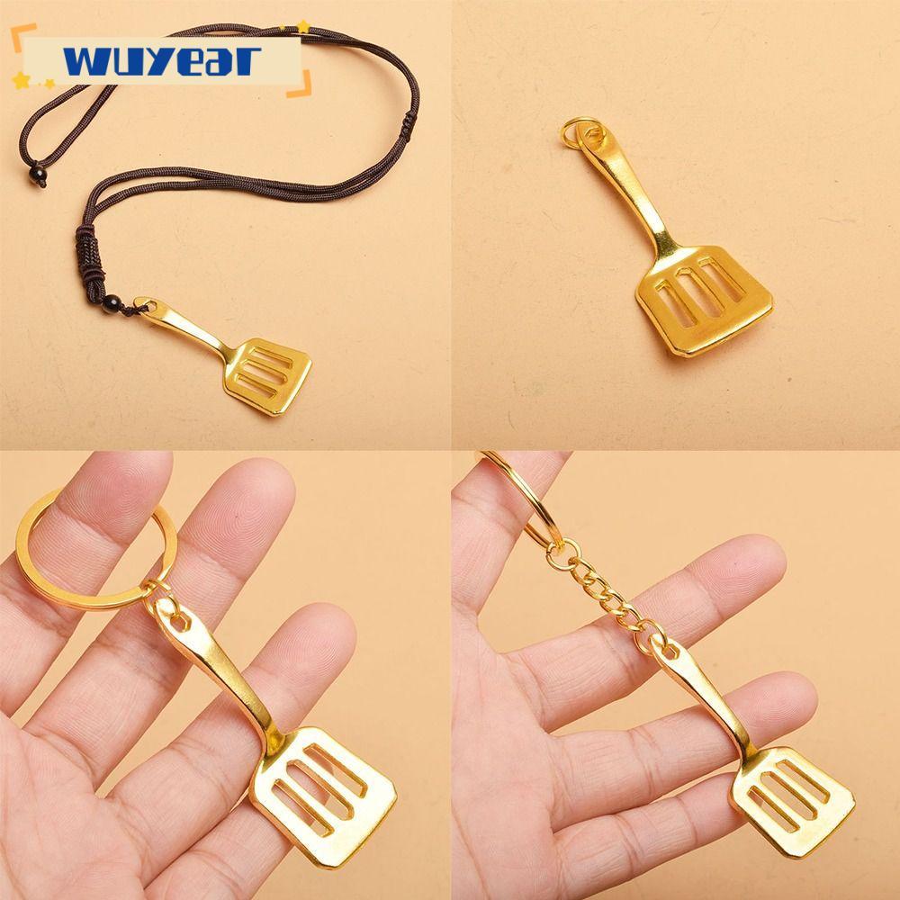 WUYEAR Teamfight Tactics พวงกุญแจ, ประณีต LOL TFT Gold Shovel พวงกุญแจ, มินิเกมรูปสร้อยคอน่ารักอุปกร