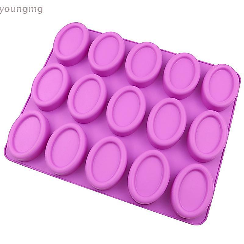 [YG] 15 Cavity แม่พิมพ์ซิลิโคนรูปไข่ DIY อุปกรณ์ทําสบู่ Handmade ช็อกโกแลตเค้ก Mould สบู่ทําเครื่องมือของขวัญวันเกิด TH