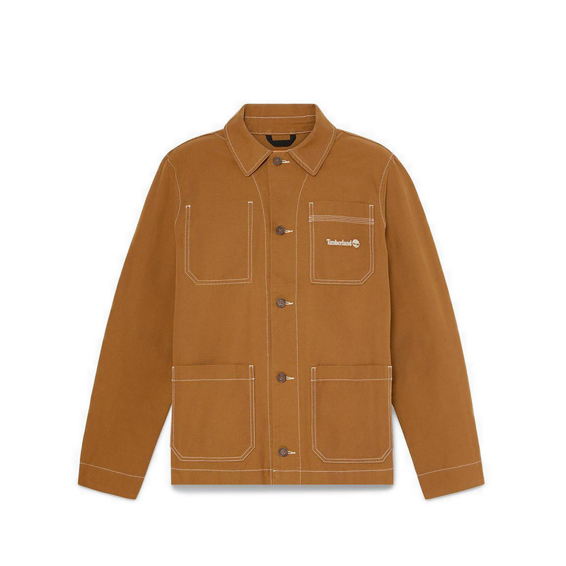 Timberland รุ่น Chore เสื้อแจ็คเก็ตผ้าแคนวาส Unisex สีน้ำตาล