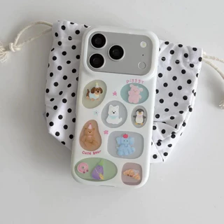 แท็กสัตว์ขนาดเล็ก IPhone17PROMAX เคสโทรศัพท์ 16/15/14/13promax ฝาครอบป้องกันซิลิโคน