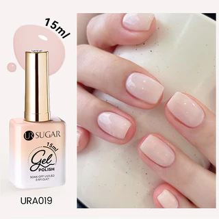 【Local】UR SUGAR 15ml Nude Nail Gel Polish กึ่งถาวรเคลือบเงา Soak Off Nail Art UV LED Gel