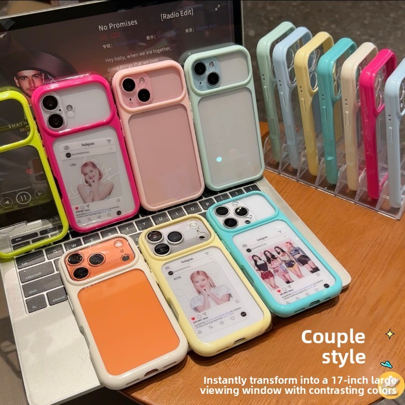 เคสโทรศัพท์ด้านหลังอะคริลิคสไตล์เรียบง่ายเหมาะสําหรับ ไอโฟน 17 16 15 14 13 12 11 มือโปร สูงสุด เคสโทรศัพท์โปร่งใสฝาหลัง