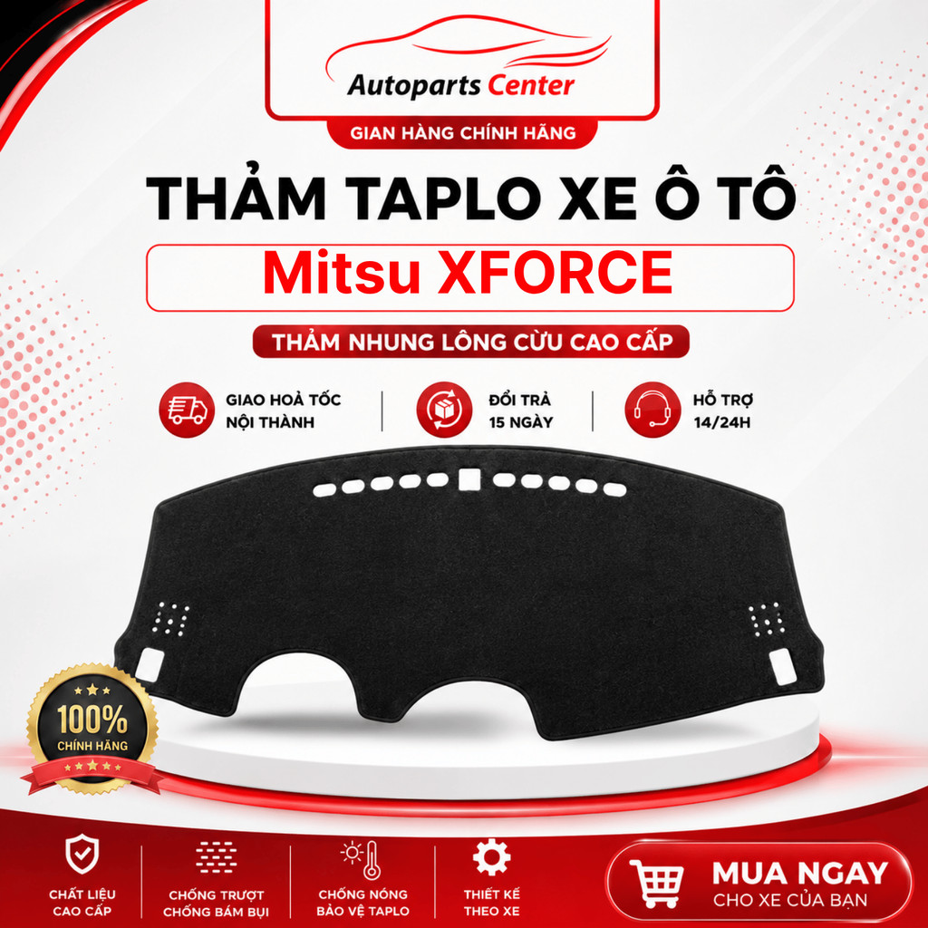 MITSUBISHI XFORCE 2024 พรมกํามะหยี่และคาร์บอน taplo