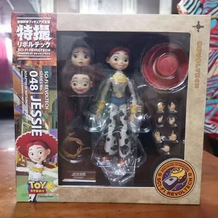 16CM Revoltech Toy Story 3 Buzz Lightyear Woody Jessie 048 ของเล่นฟิกเกอร์เคลื่อนย้ายได้
