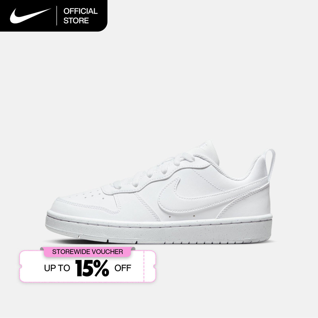 Nike Older Kids' Court Borough Low Recraft Shoes - White [DV5456-106]