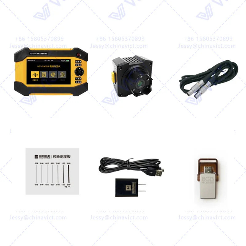 ยี่ห้อใหม่ Hot HC-CK103 การคํานวณอัตโนมัติ, ภาพถ่าย, เครื่องวัดความกว้างแตกคอนกรีต**--