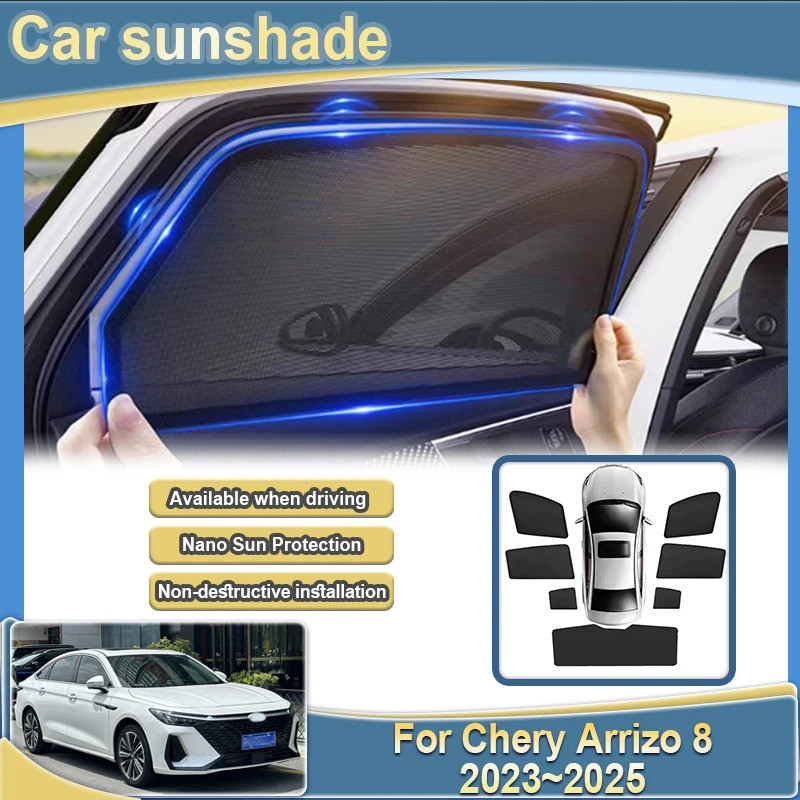 สําหรับ Chery Arrizo 8 อุปกรณ์เสริม Fulwin A8/A8 Pro/A8 L 2023 2024 2025 รถ Sun Visor รถแรเงา Shade 