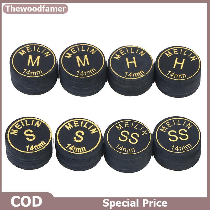 Thewoodfamer 14 มม.ญี่ปุ่น Cue Tip คุณภาพสระว่ายน้ําบิลเลียด Pigskin Cue Tip Snooker Cue Tip EN