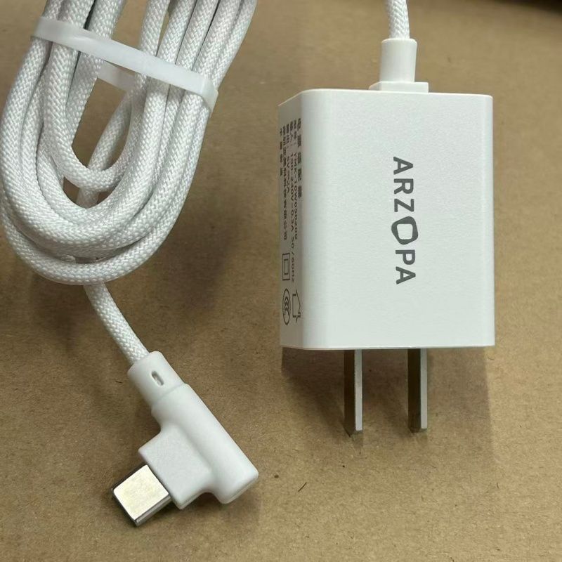 ARZOPA ARZOPA 5V2A อะแดปเตอร์ไฟฟ้าข้อศอกอินเทอร์เฟซ TypeC สายถักความยาว 1.7 เมตรหัว 3C มาตรฐานแห่งชา