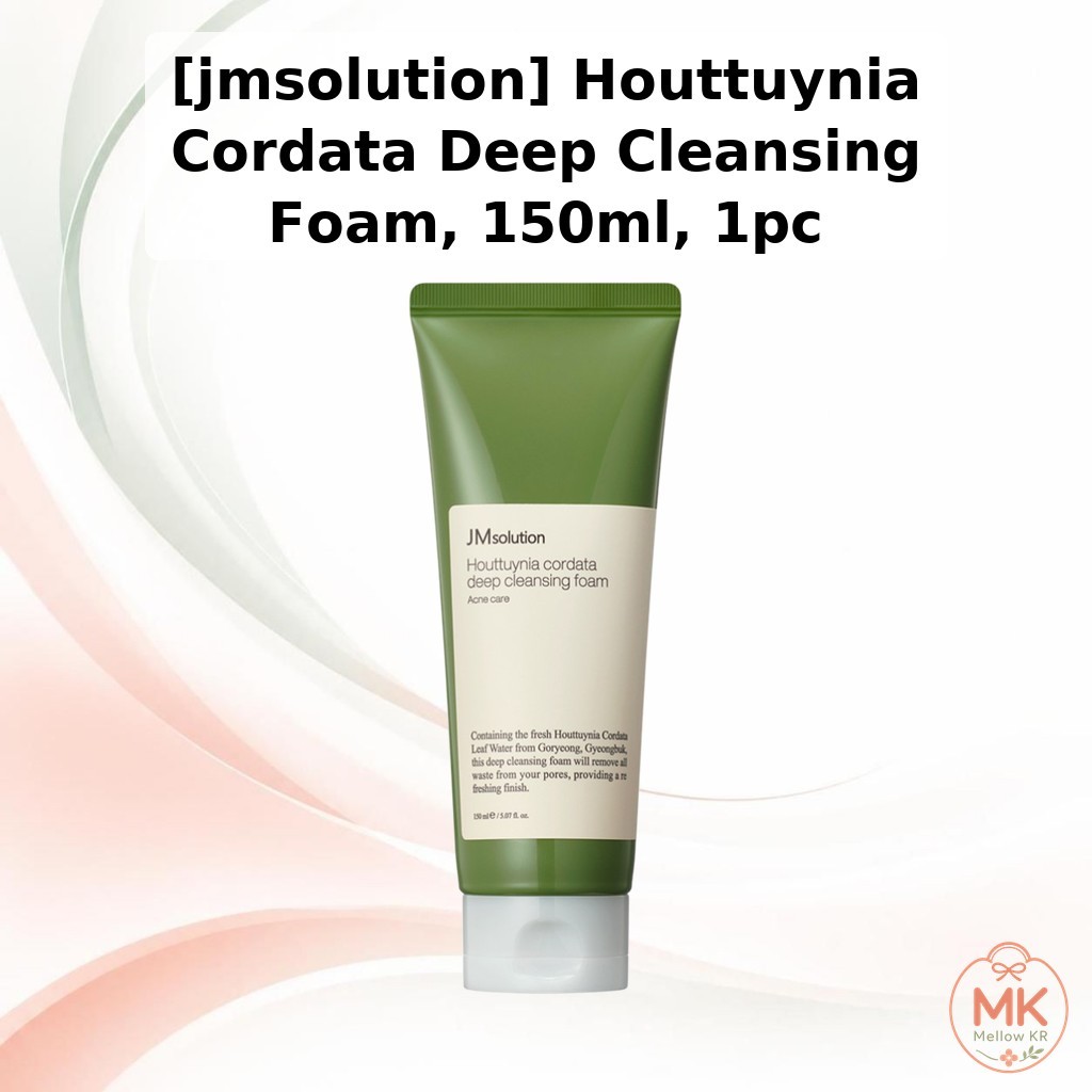 [jmsolution] โฟมล้างหน้า Houttuynia Cordata Deep 150ml, 1pc / โฟมล้างหน้าเกาหลี / Deep Cleanse by Me
