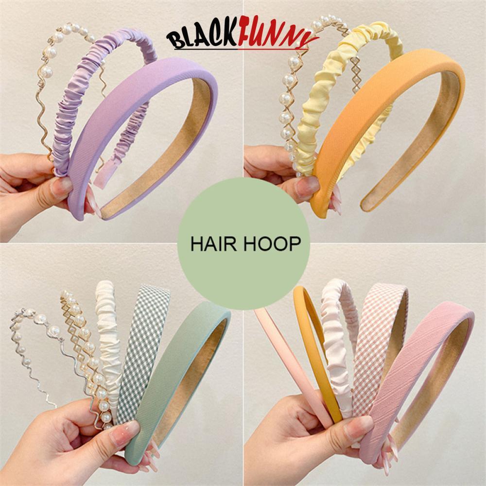 BLACKFUNNY 3 ชิ้น/เซ็ตผู้หญิงผม Hoop All-match Temperament Simple ที่คาดผมอุปกรณ์เสริมผม K4Q4